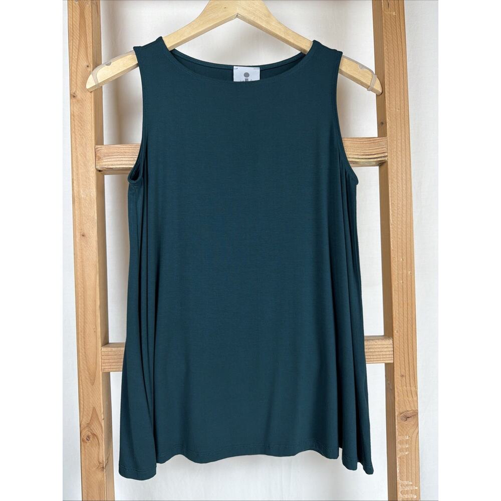 NWT Inoah Green Sleeveless Round Neck Tank Top #0874 XS USA